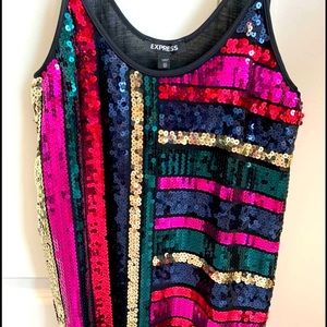 Express Multi-Color Sequin Cami